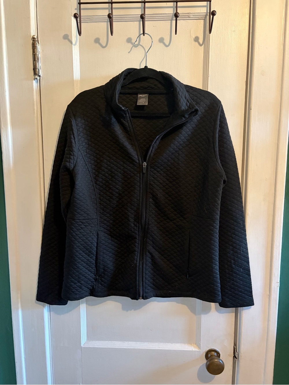 Joe Fresh Black Quilted Zip-Up Utility Jacket